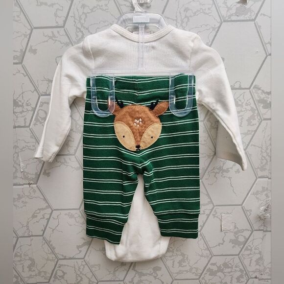Carter's Christmas Deer Onesie & Pants Set, NEW - Picture 6 of 8